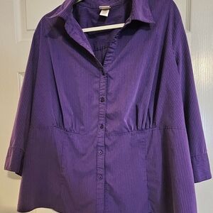 Covington Women's Rich Purple Button-Down Shirt